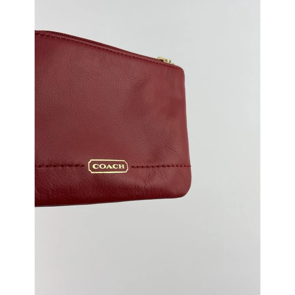 Beautiful COACH Red Smooth Leather Wristlet